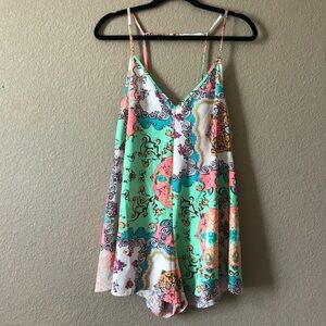 LF colorful Pattern Romper Small